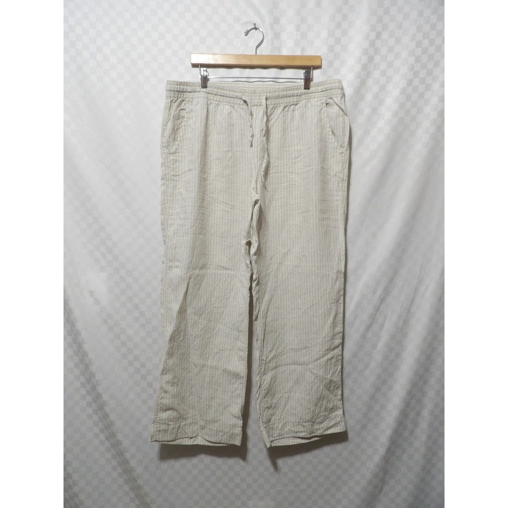 L.L. Bean Striped Linen Pants | 18